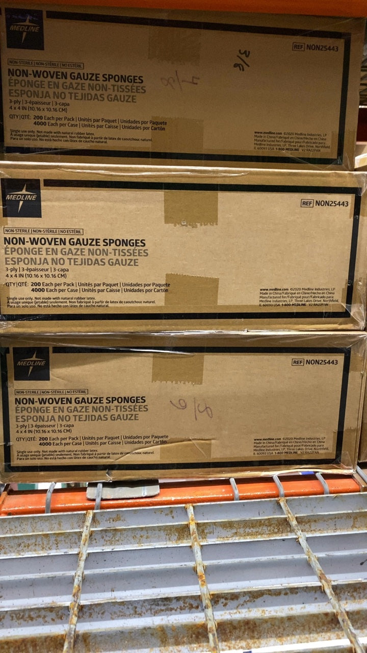 NON25443 - MEDLINE - NON-WOVEN GAUZE SPONGES, (CS/4000)