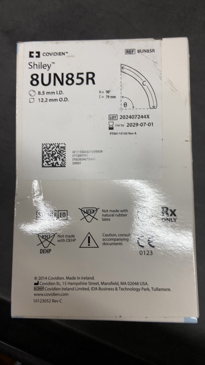 8UN85R - COVIDIEN - Shiley 8UN85R 8.5 mm I.D. 12.2 mm O.D., (BX/1)