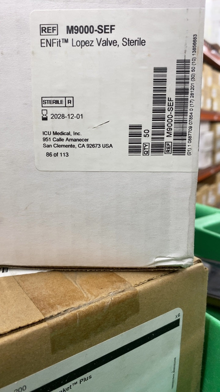 M9000-SEF - ICU MEDICAL - ENFit™ Lopez Valve, Sterile, (BX/1)