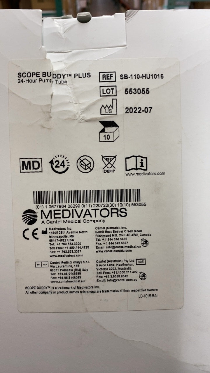 SB-110-HU1015 - MEDIVATORS - SCOPE BUDDY™ PLUS 24-Hour Pump Tube, (BX/10)
