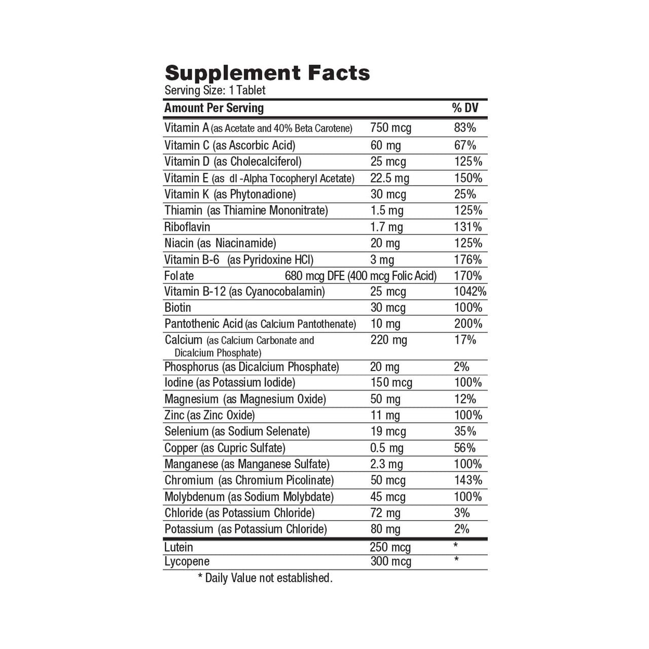 764493 - Geri-Care - Multivitamin Supplement with Minerals Geri-Care Tablet 551-01-GCP Case of 12, (CS)