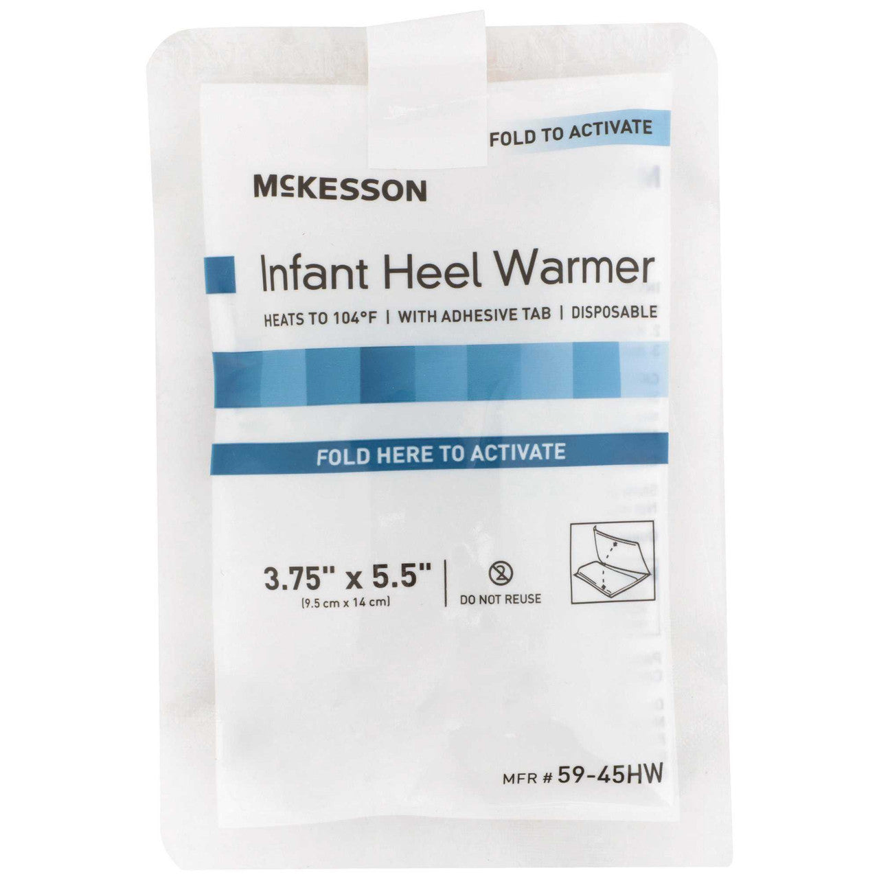 521487 - McKesson - McKesson Instant Infant Heel Warmer, Size 3.75 x 5.5'', One Size Fits Most, Disposable, Case of 100, (CS)