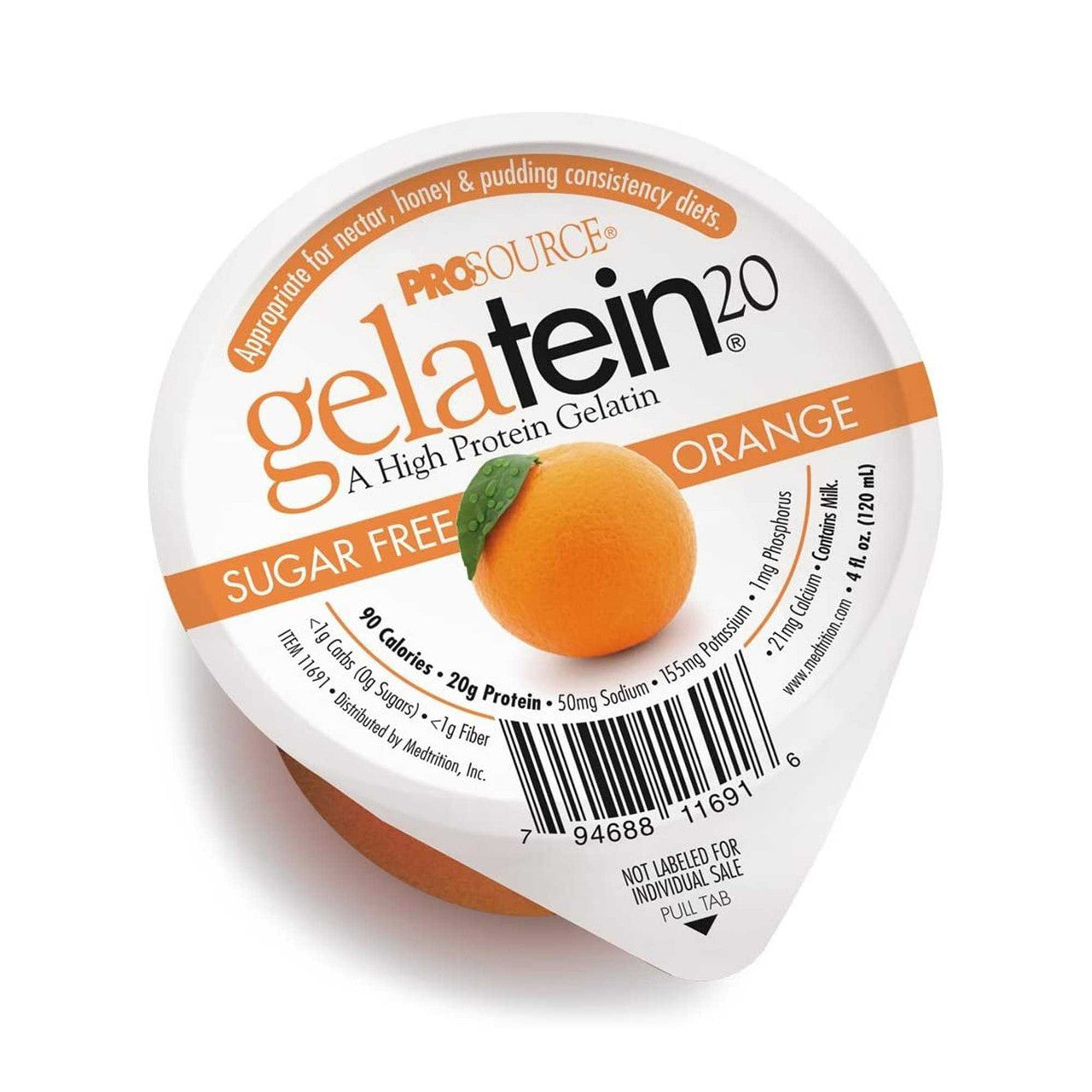 778507 - Gelatein - Oral Supplement Gelatein Orange Flavor Gel 4 oz. Cup 11691 Pack of 1, (EA)