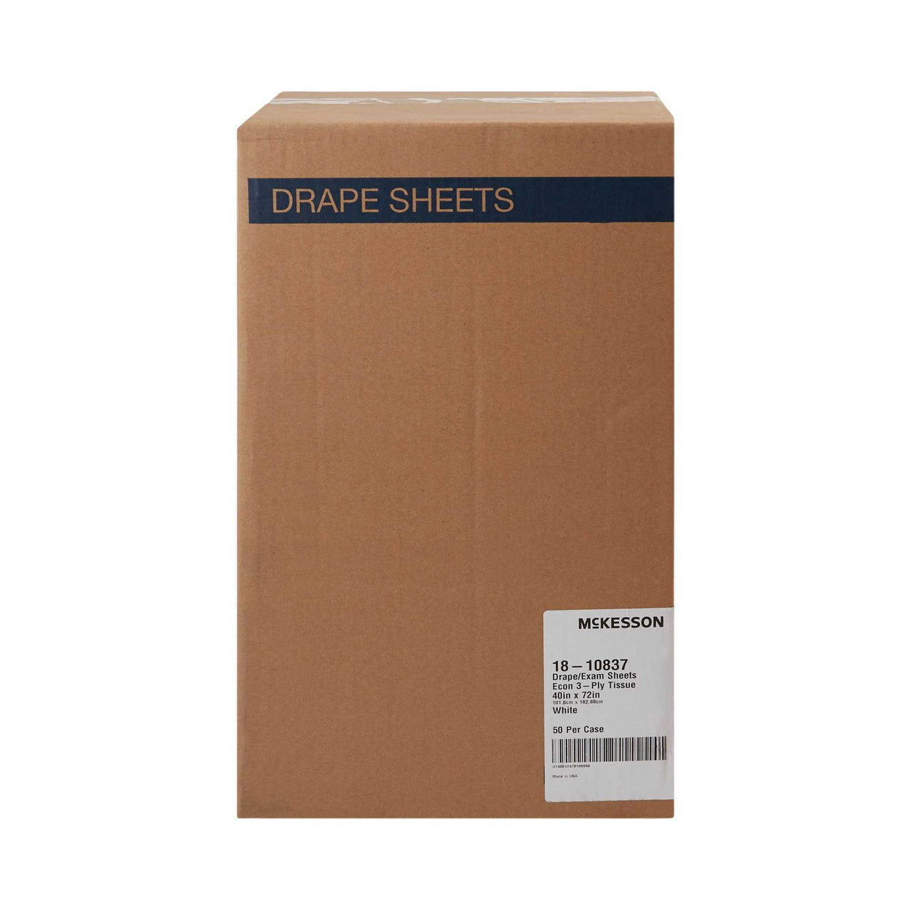 216348 - McKesson - General Purpose Drape McKesson Physical Exam Drape 40 W x 72 L in Nonsterile 18-10837 Case of 50, (CS)