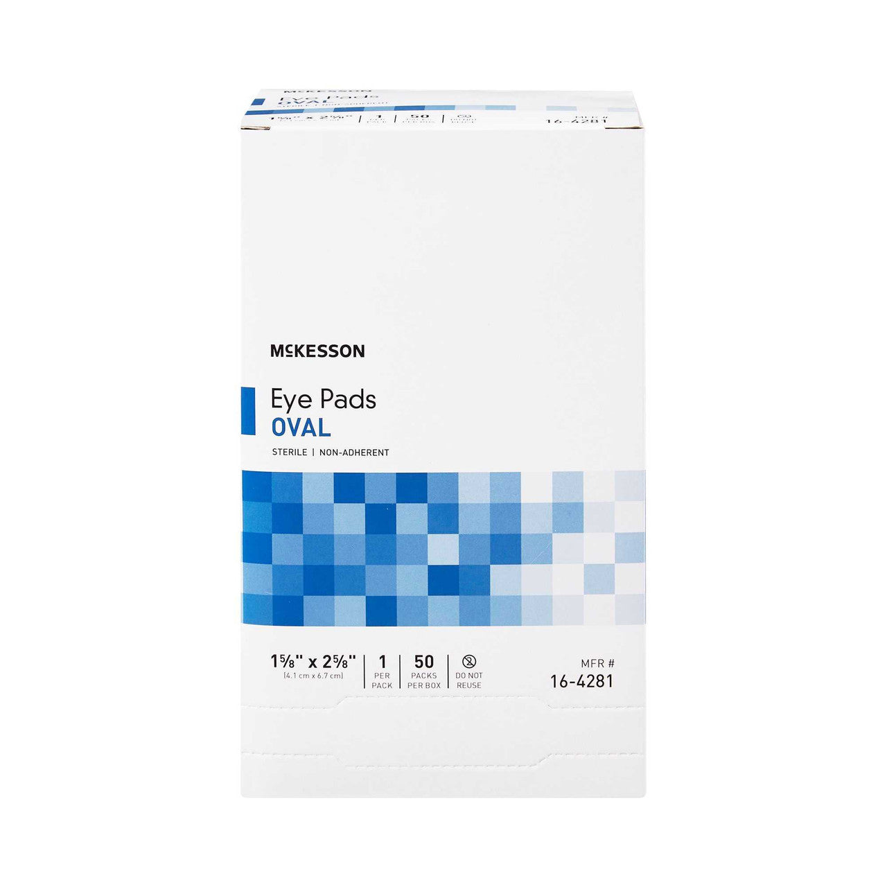 467977 - McKesson - McKesson Eye Pad, Size 1-5/8 X 2-5/8'' Oval, Sterile, Case of 600, (CS)