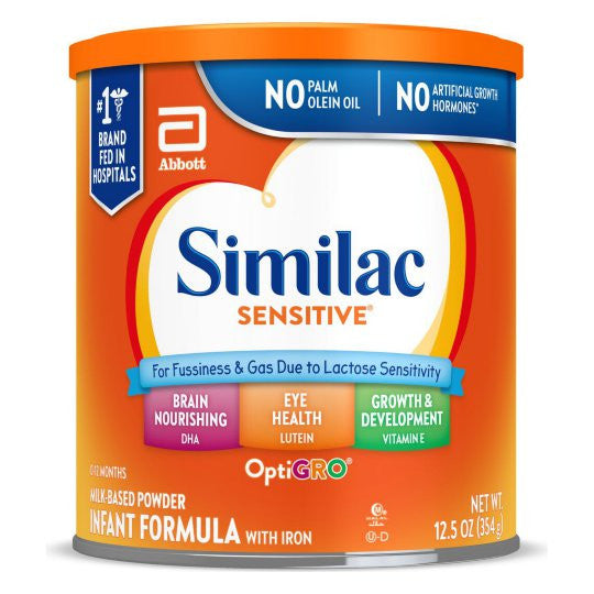 746700 - Similac - Infant Formula Similac Sensitive Unflavored 12.5 oz. Can Powder Iron Lactose Sensitivity 57539 Case of 6, (CS)