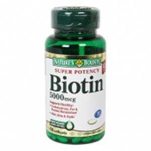 832606 - Nature's - Biotin Supplement Nature's Bounty Vitamin B7 5000 mcg Strength Softgel 60 Bottle of 1, (BT)