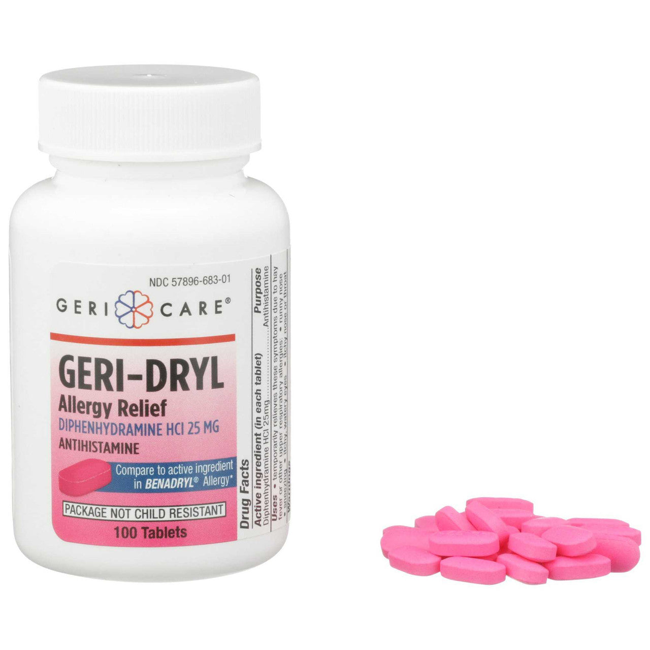 873289 - Geri-Dryl - Geri-Dryl Allergy Relief, Diphenhydramine HCl 25 mg Strength, Case of 12, (CS)